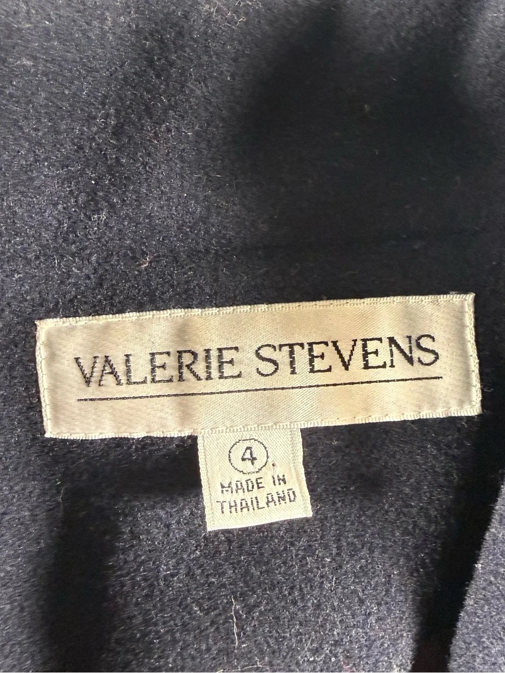 Valerie Stevens Women's Navy Wool Cashmere Blend Blazer Size 4